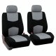 Universal Car Seat Covers Full Set, Black and Grey