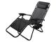Folding Garden Lounger 2-in-1 Zero Gravity, Black