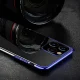 Clear Color 0.3mm Case for Samsung Galaxy A22 4G with Electroplated Frame, Black