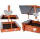 Impregnated wooden sandbox rith roof, 118x118cm