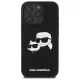 Karl Lagerfeld Silicone Double Heads MagSafe Case for iPhone 16 Pro, Black