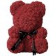 Rose Teddy Bear with Heart and LED Lights 25 cm, Red