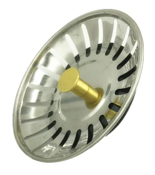 Steel Kitchen Sink Strainer Plug 77 mm, Silver