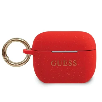 Guess AirPods Pro Case Silicone Glitter, Red