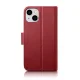 iCarer 2-in-1 Leather Wallet Case for iPhone 14 Plus with RFID Protection, Red (WMI14220727-RD)
