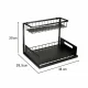 2-Tier Pull-Out Kitchen Under Sink Organizer, Black