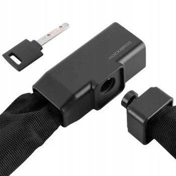 Rockbros 32430708001 Bicycle Lock with Key, 0.97 m, Black