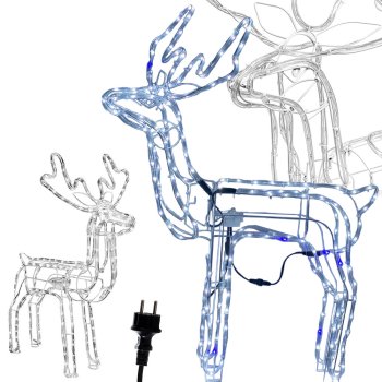 Large LED Reindeer Outdoor Decoration with Moving Head, 216 LEDs