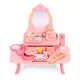 Ecotoys Kids Wooden Dressing Table with Mirror and Drawer, 7 Accessories
