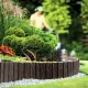 Decorative Lawn Edging WOOD 58 x 12.5 cm, Brown