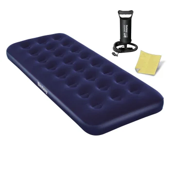 Bestway 67000 Single Inflatable Mattress with Pump, 185x76x22 cm
