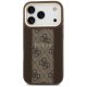 Guess iPhone 17 Pro vāciņš 4G PU Stripe MagSafe, brūns