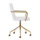 Beauty Chair ACTIVESHOP QS-OF211G, Gold / Cream-Grey
