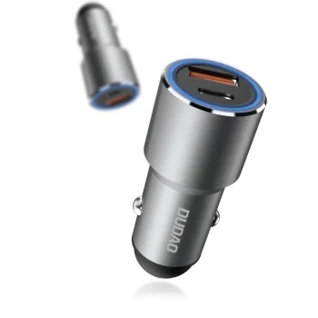 Dudao R4PQ USB / USB-C Car Charger PD QC 22.5W, Gray