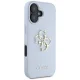 Guess Grained Big 4G Logo Case for iPhone 16 - Blue