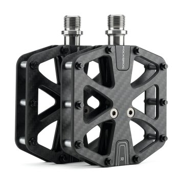 Rockbros C525 Carbon Fiber Platform Bike Pedals (Black)