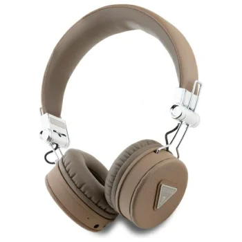 Belaidės ant ausų dedamos ausinės Guess GUBH70PGTSPSW Bluetooth 5.3 ENC, rudos