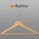 Ruhhy 00024492 Wooden Clothes Hangers, 10 pcs, Brown