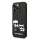 Apple iPhone 14 Pro Max 6.7\'\' Karl Lagerfeld Liquid Silicone Karl&Choupette Magsafe Case Cover (KLHMP14XSSKCK), Black