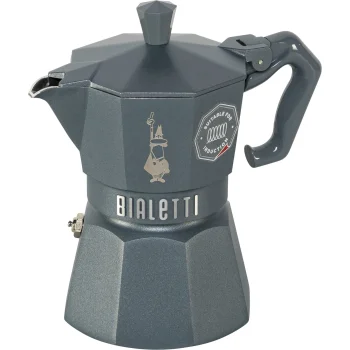 Bialetti Moka Exclusive 3-Cup Induction Espresso Maker, Grey