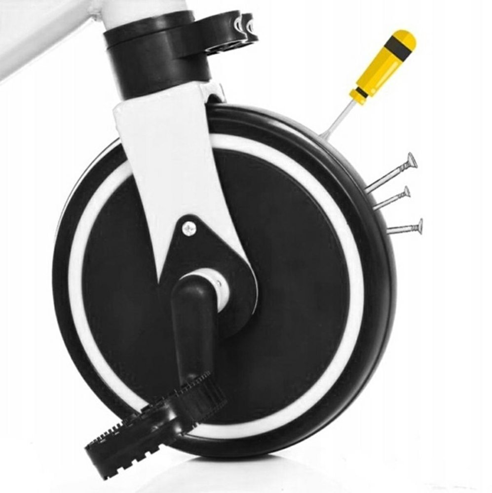 Children's balance bike with adjustable seat, white (3)