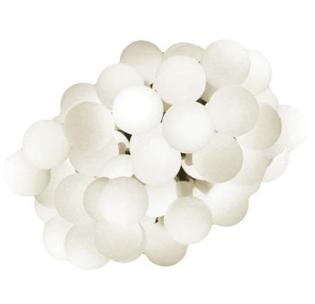 Dārza gaismas virtene 10m ar 100 LED spuldzēm, balta
