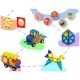 Ricokids Educational Magnetic Building Blocks, 71-Piece Set RK-782