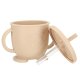 Silicone Baby Weaning & Feeding Set Owl Design, 8 Piece, Beige