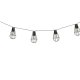 Saules bateriju dārza virtene ar 10 LED spuldzēm, Loft stils