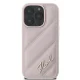 Karl Lagerfeld iPhone 16 Pro Max Case Diagonal Quilted Script, Pink