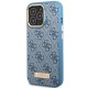 Guess iPhone 14 Pro Case 4G Logo Plate MagSafe, Blue