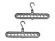 Space Saving Hangers Closet Organizer, Multi-Functional Clothes Hanger, 2 Pack, Gray