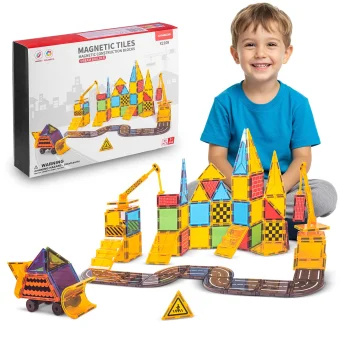 Ricokids Educational Magnetic Building Blocks RK-780, 90-Piece Construction Set