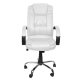 Ergonomic Office Chair in Eco Leather Malatec 23240, White
