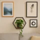 Hexagon Wall Shelf Floating Plant Stand ModernHome Industrial Loft Decor