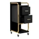 Gabbiano Solo Hairdressing Trolley, Black/Gold