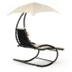 Multigarden PH158A Garden Rocking Lounger with Canopy, Beige