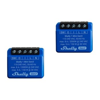 Smart Controller Shelly 1 Mini Gen3 Set of 2 WiFi/BLE