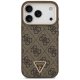 Guess 4G PU Leather MagSafe Case for iPhone 17 Pro Brown