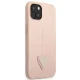 Guess Saffiano Triangle Logo Case for iPhone 14 Plus, Pink