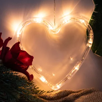 Ikonka LED Christmas Heart Decoration, 10 LED