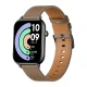 COLMI C28 Smartwatch - Black + Brown Leather Strap