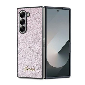 Guess 4G Glitter Script Case for Samsung Galaxy Z Fold 6 Pink
