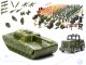 Set of Toy Soldiers Military Equipment Weapons in a Suitcase, 307 pcs.