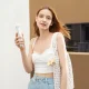 Jisulife Handheld Fan Life8 Portable USB Fan with 2000mAh Power Bank and Flashlight, White
