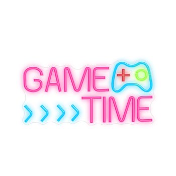 Forever Light Neon PLEXI LED GAME TIME Decorative Light, Multicolor