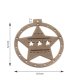 Ruhhy Wooden Christmas Tree Ornaments, 10 pcs, Brown / Beige