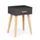 Modern Nightstand and Side Table with Drawer by ModernHome, Grey