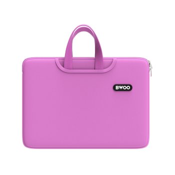 BWOO 14 Inch Neoprene Laptop Bag with Handle, Pink