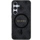 Guess 4G Collection Leather Metal Logo MagSafe Case for Samsung Galaxy S24+, Black